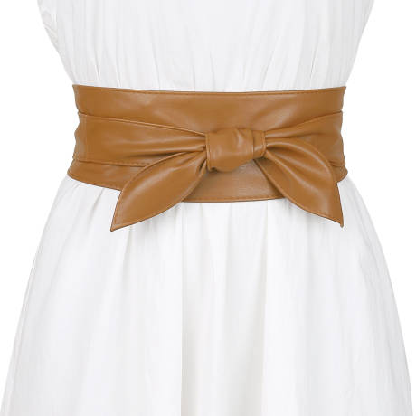 Allegra K- Wrap Around Obi Belts Wide Waist Band