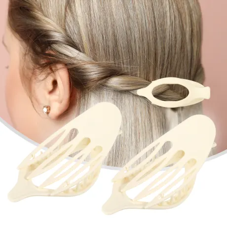 Unique Bargains - 2pcs Plastic Hair Claws Hair Barrettes