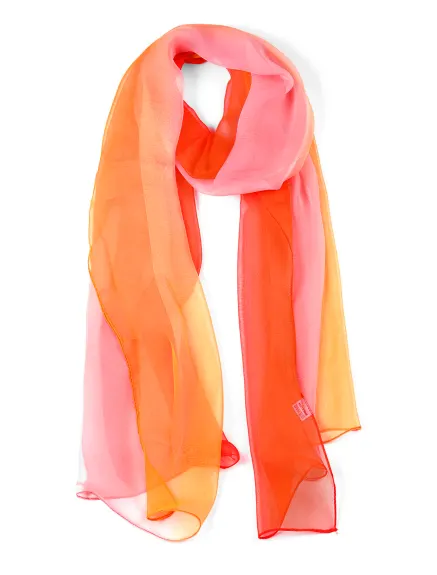 Allegra K- Chiffon Gradient Color Long Wrap Scarf