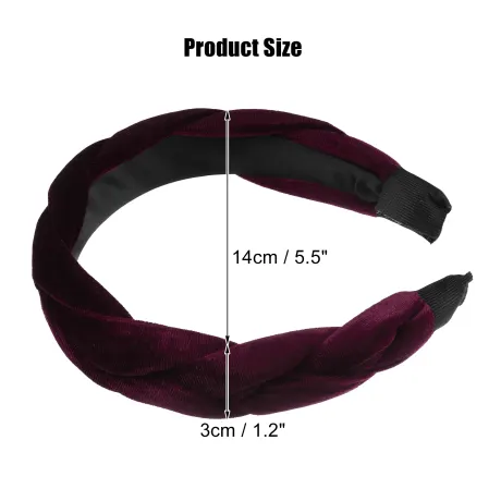 Unique Bargains - Thick Braided Velvet Headband