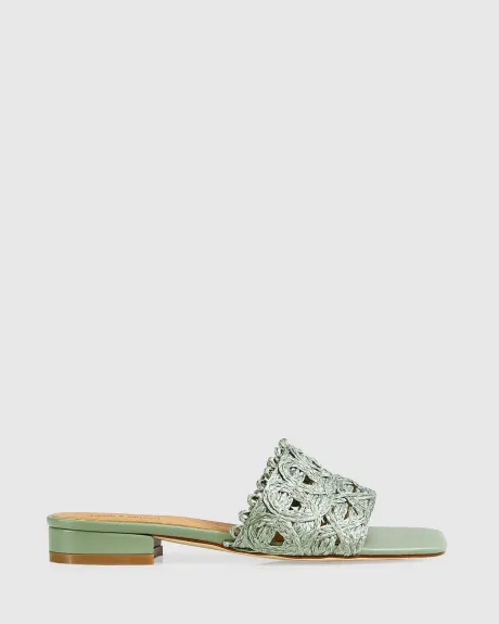 Belle & Bloom Can't Quit You Raffia Slide