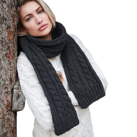 Beechfield - Cable Knit Melange Scarf