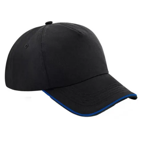 Beechfield - Adults Unisex Authentic 5 Panel Piped Peak Cap