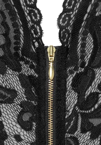 Lascana-Plunge Zipper Detail Teddy