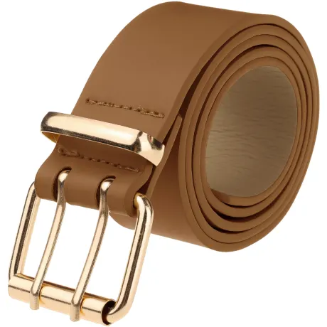 Unique Bargains- Unisex Double Grommet PU Leather Metal Buckle Belt