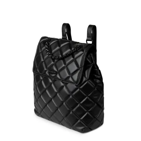 Lambert - The Sadie - 2-In-1 Black Quilted Vegan Leather Backpack