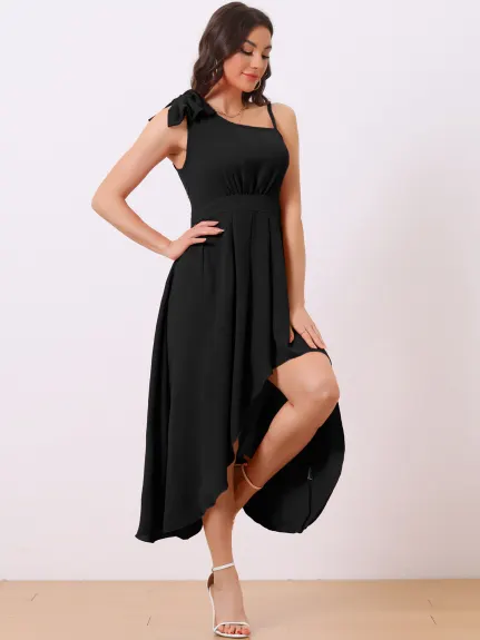 Allegra K- Irregular Hem Sleeveless Strap Flowy Dress