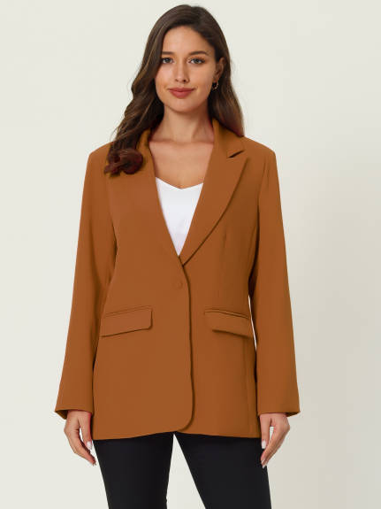 Hobemty- Office Long Sleeve Blazer Jacket