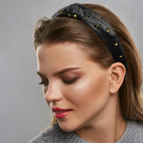 Unique Bargains - Heart Print Knotted Headband