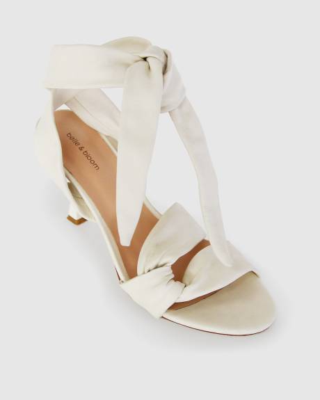 Belle & Bloom Bad Liar Leather Tie Heeled Sandal