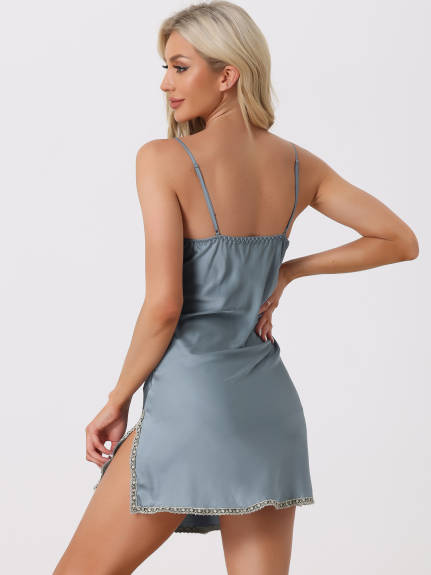 Allegra K - Satin Lounge Camisole Nightgowns