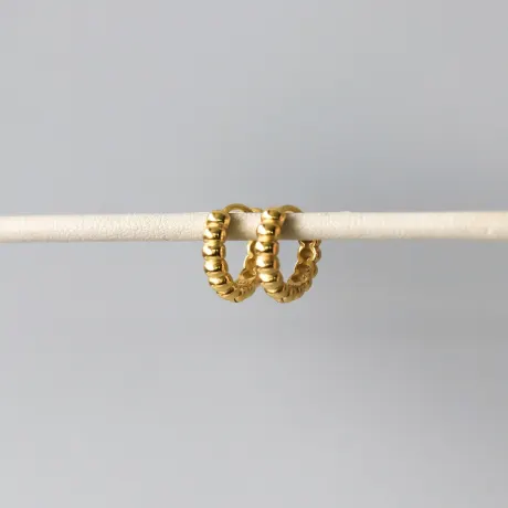 Horace Jewelry -  Hoop earrings with ribbed effect Haltino