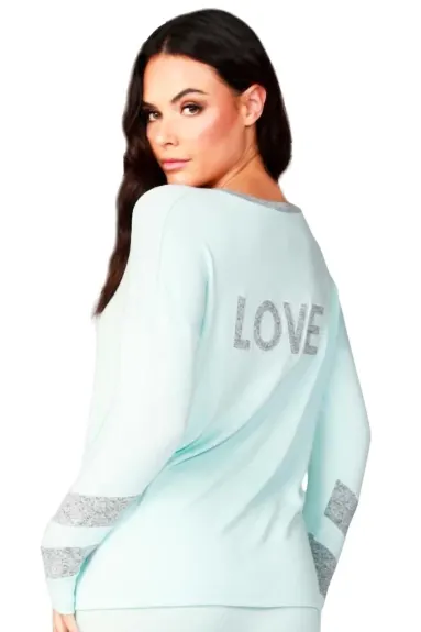 french kyss - Long Sleeve Love V-Neck Top