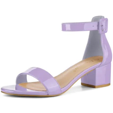 Allegra K - Open Toe Chunky Heel Ankle Strap Sandals