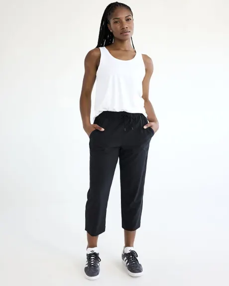 Textured Woven Capri Pant - Hyba