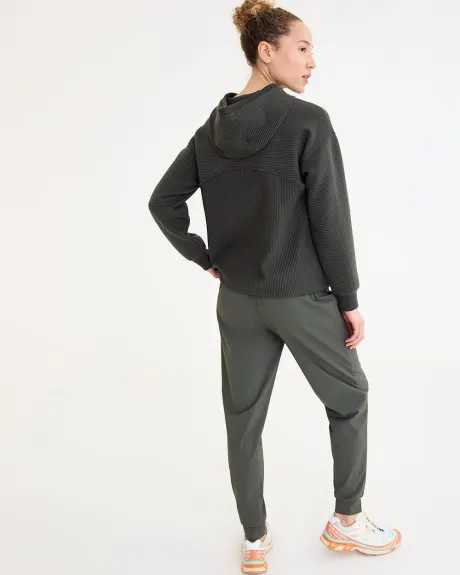 Hooded Pullover with Adjustable Hem - Hyba