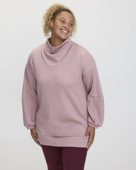 Long-Sleeve Cowl-Neck Tunic - Hyba