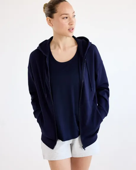 Hooded French Terry Jacket - Hyba