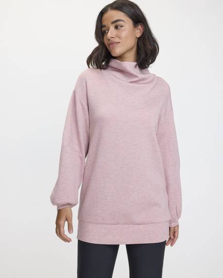 Long-Sleeve Cowl-Neck Tunic - Hyba