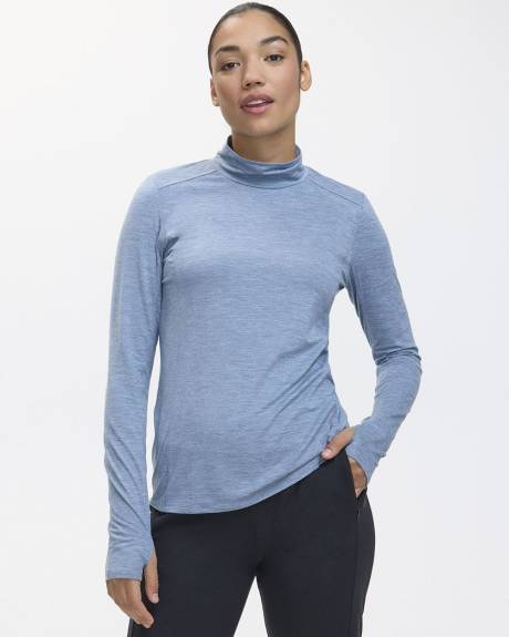 Long-Sleeve Mock-Neck Base Layer - Dry-Lux (R) Hyba