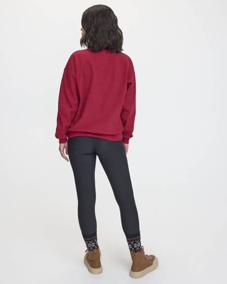 Long-Sleeve Crew-Neck Polar Fleece Sweater - Hyba