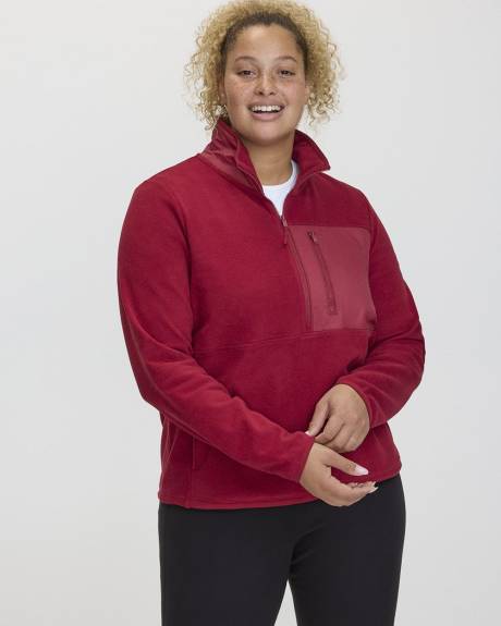 Polar Fleece Half-Zip Jacket - Hyba