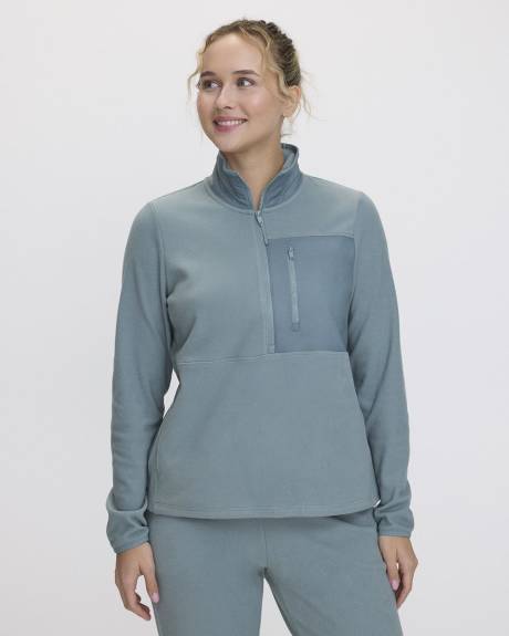 Veste à demi-zip en tissu polaire - Hyba