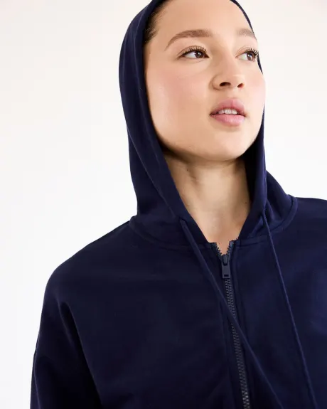 Hooded French Terry Jacket - Hyba