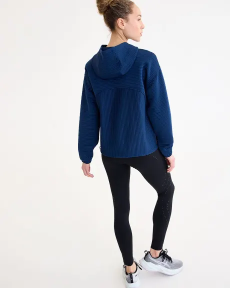 Hooded Pullover with Adjustable Hem - Hyba