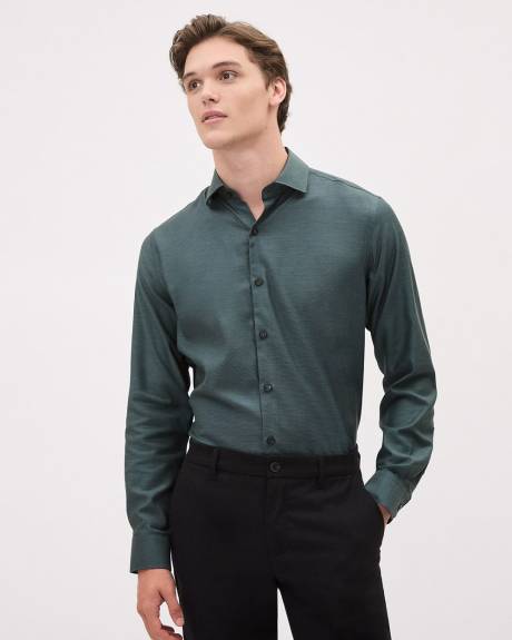 Regular-Fit Two-Tone Dobby Dress Shirt