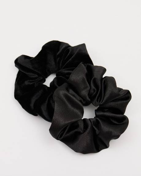 Velvet and Satin Scrunchies - Set of 2