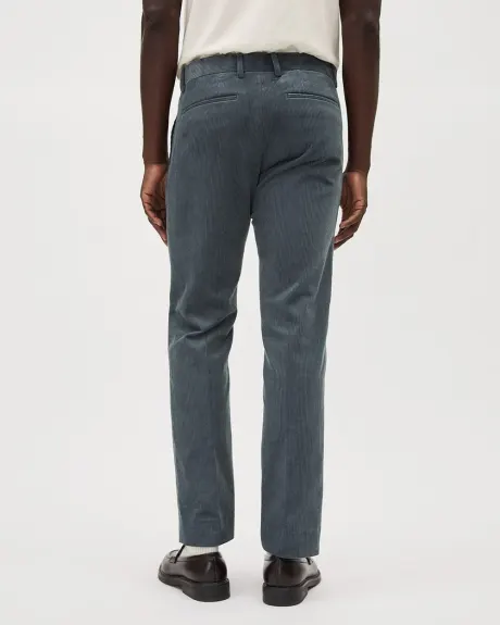 Pantalon de Complet en Velours Côtelé à Coupe Ajustée