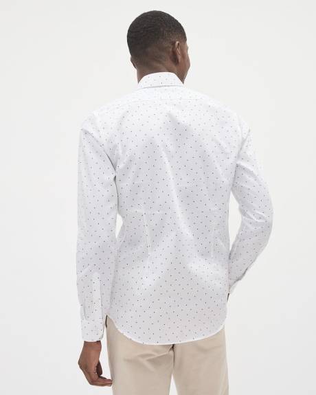 Chemise Habillée à Coupe Étroite à Micro Imprimé Géométrique