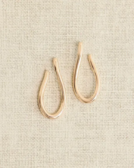 Boucles d'Oreilles Modernes Dorées