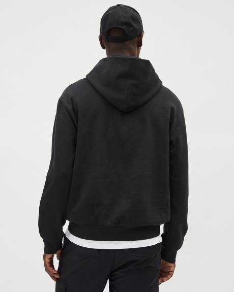 Solid Fleece Hoodie with Kangaroo Pocket