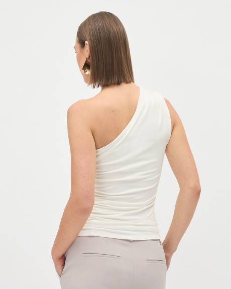 Shirred One-Shoulder Top