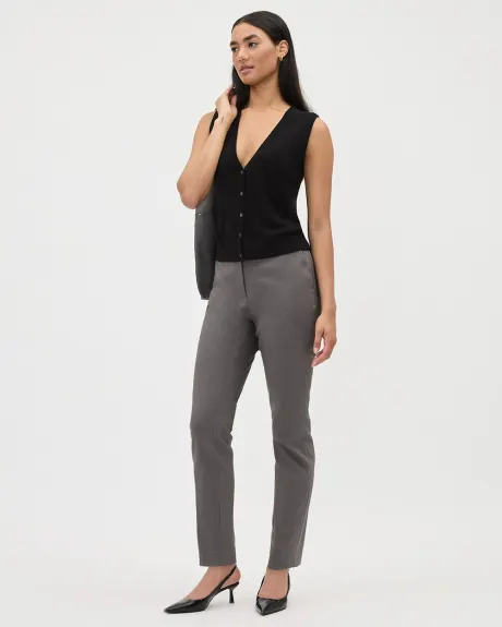 Pantalon Indispensable Signature à Jambe Étroite et Taille Mi-Haute