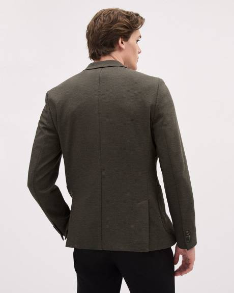 Slim-Fit Textured Knit Blazer