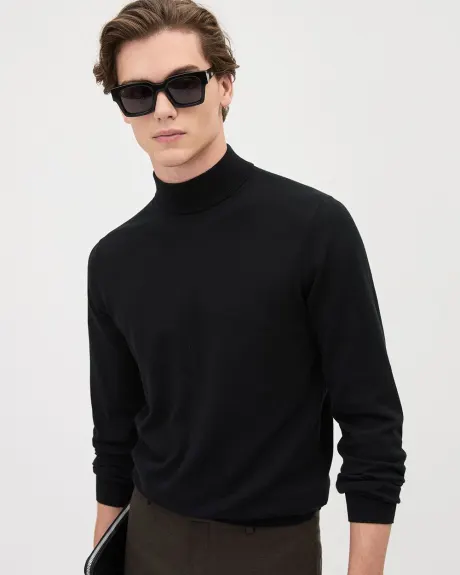 Long-Sleeve Mock-Neck Sweater