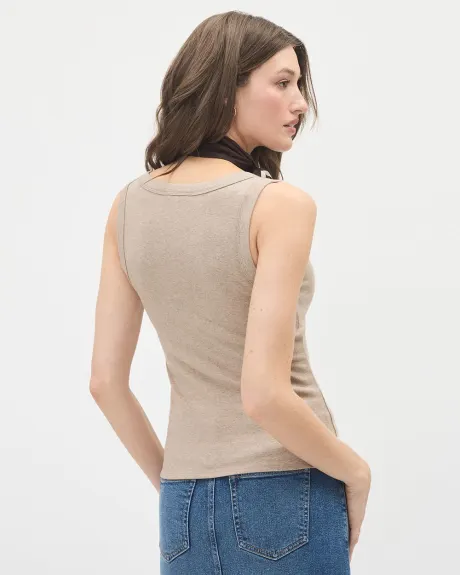 Camisole à Encolure Dégagée et Bretelles Larges