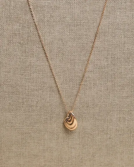 Long Necklace with Shell Pendant