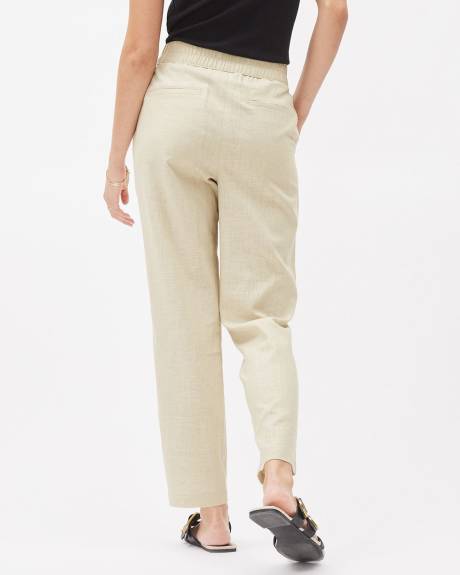 Mid-Rise Straight-Leg Linen Jogger