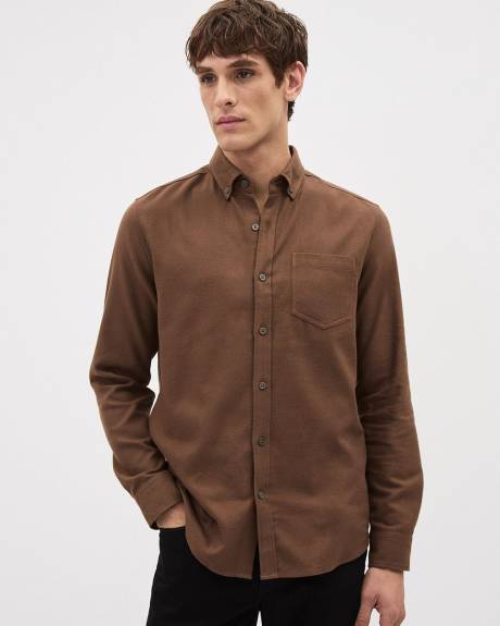 Slim-Fit Brushed Twill Shirt