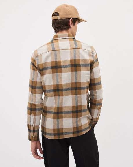 Slim-Fit Plaid Flannel Shirt