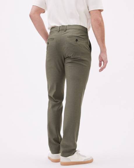 Pantalon de Ville Olive à Coupe Étroite