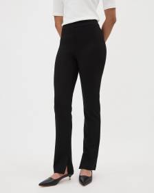 Legging Noir à Taille Haute et Jambe Évasée