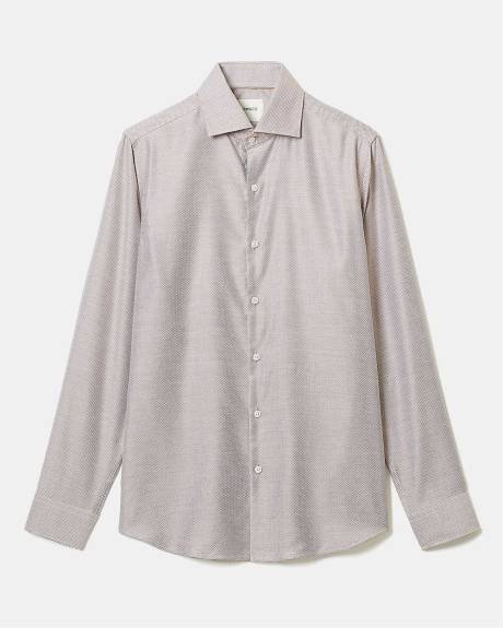 Chemise Habillée à Coupe Étroite en Dobby