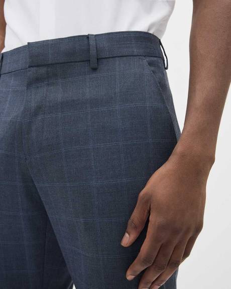 Tailored-Fit Blue Windowpane City Pant