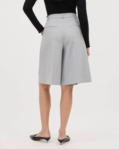 Grey High-Rise Wide-Leg Culottes