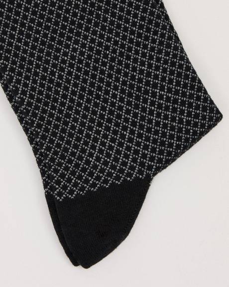 Fishnet Cotton Socks with Lurex Fibres